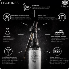 Features of shilajit resin