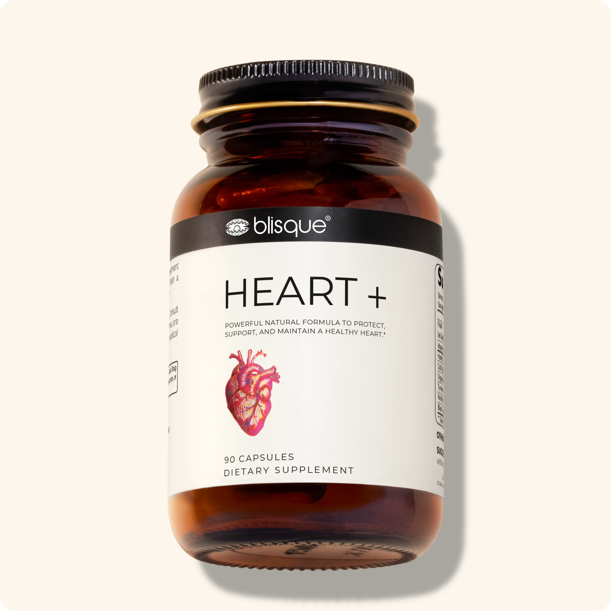 heart capsule bottle